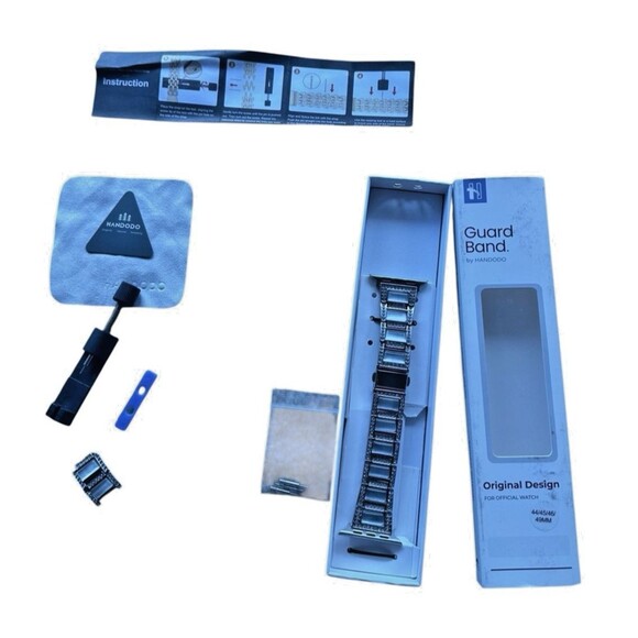 Handodo Guard Band Apple Watch Bend Silver White Catseye 42mm (44/45/46/49mm) - Picture 10 of 15